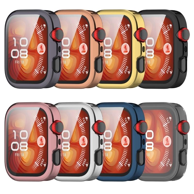 Impact Resistance Sleeve Guard Soft Flexible TPU Protective Cover Full Access To Button for Watch Fit 4 Shock Absorption