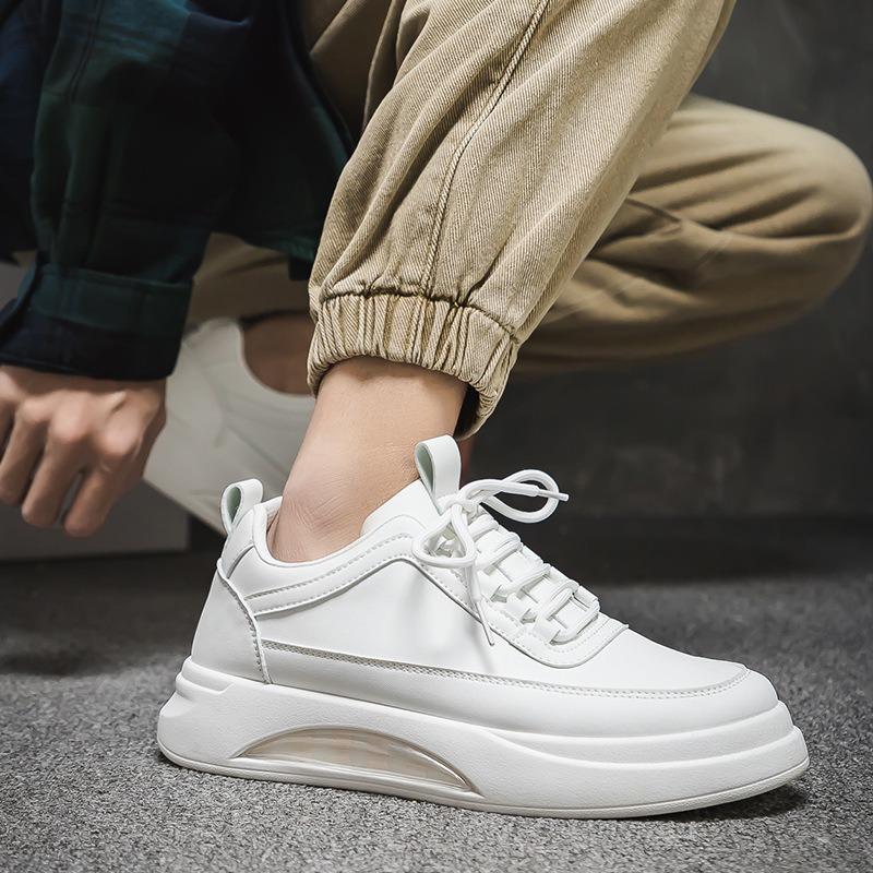 Men's shoes new versatile sports board shoes leather shoes heightened casual platform versatile white shoes board shoes