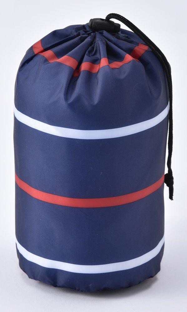 Kawasumi Seisakusho Bike Poncho and White Stripes Navy/Red KW-628NV