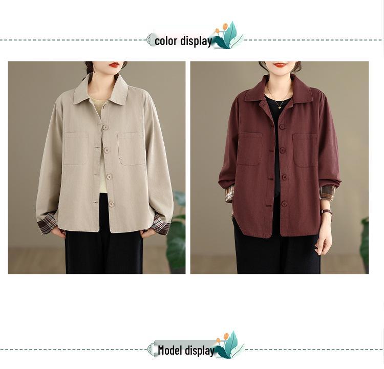 2026 Spring/Autumn Korean-Style Plus Size Flattering Women's Casual Windbreaker Jacket