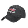 England Baseball Cap British Flag Casual Women Men Washed Trucker Hat Wholesale Design Outdoor Sports Snapback Cap