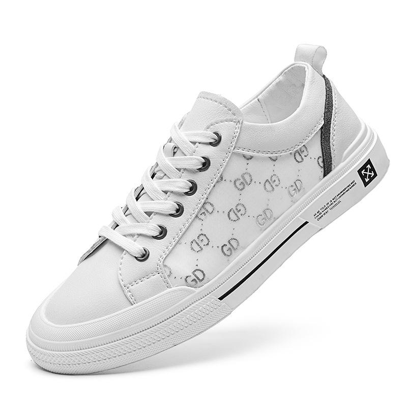 

Autumn men s shoes 2025 new breathable casual fashion board shoes European station trendy shoes Korean version versatile men s shoes 38 белый