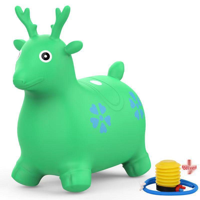 Бесшумная надувная лошадка-попрыгунья - Взрывозащищенная игрушка-единорог для малышей