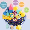 Shinse Wooden Building Blocks Balance Game, Montessori Educational Toy, Develops Concentration, Fine Motor Skills, Shape Recognition, and Creativity,