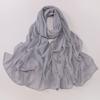 Shimmer Beads Malaysia Shawl Scarf Rhinestone Soft Head Wrap Imitation Pearl Chiffon Hijab  Women