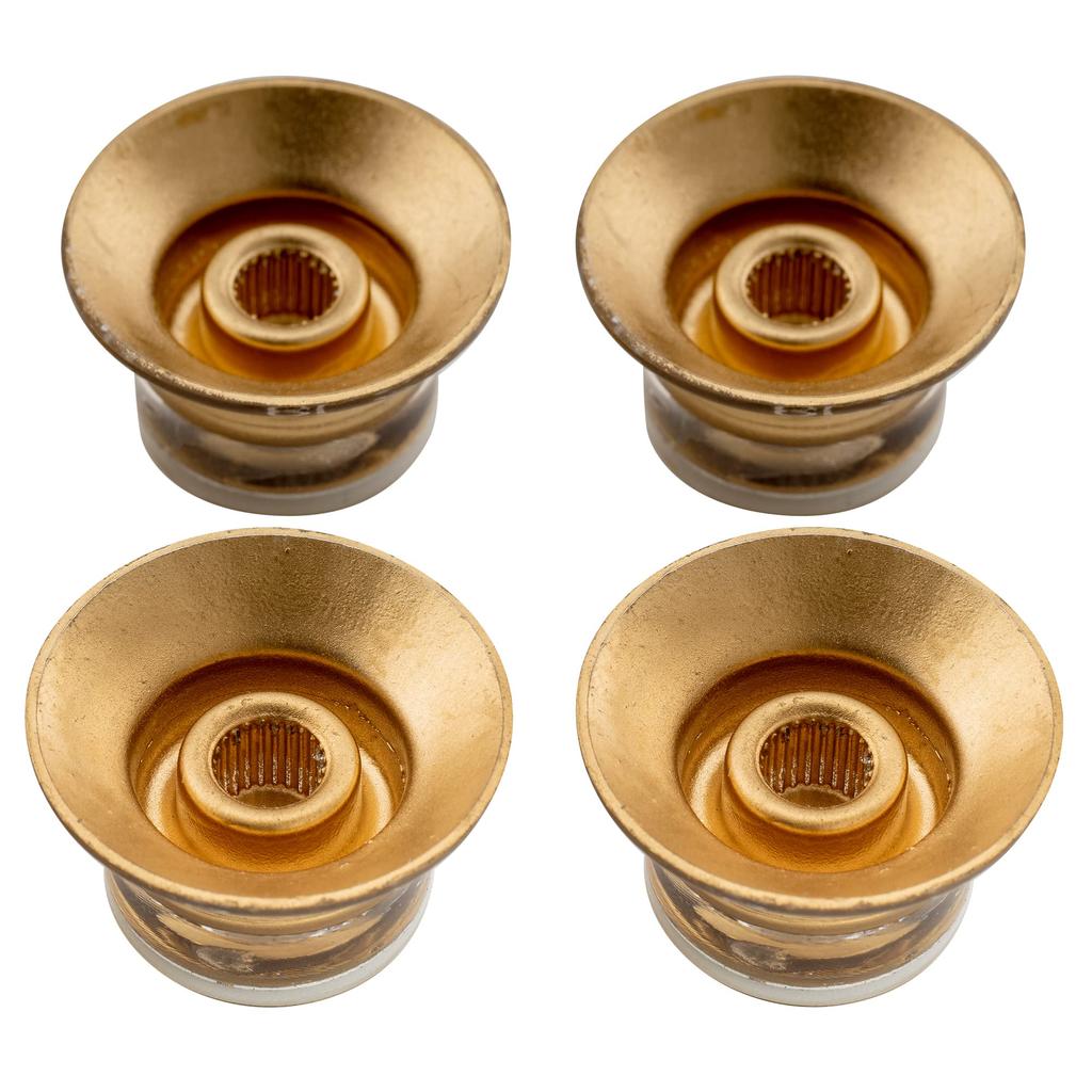 Musiclily Pro Inch Standard Reflector 2 2 for USA Les Top of Knobs, Volume, Tone, Paul/SG Guitars, Gold/Gold (Set 4)