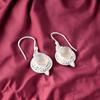 Rare Peach Moonstone Gemstone 925 Sterling Silver Jewelry Handmade Earrings1.43" EE-117-29