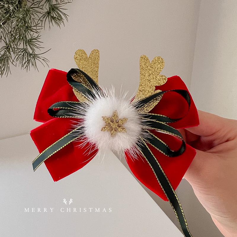 Women's Christmas Headband Plush Hat Hair Accessories for Photos