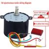 50KTYZ 6W 220V AC Permanent Magnet Synchronous Motor, Forward/Reverse, Low Speed Mini Electric Motor