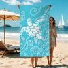 Ocean Sea Turtle Coral Beach Towel Soft Quick Dry Absorbent Swim Towel Large Lightweight Beach Blanket for Summer Travel