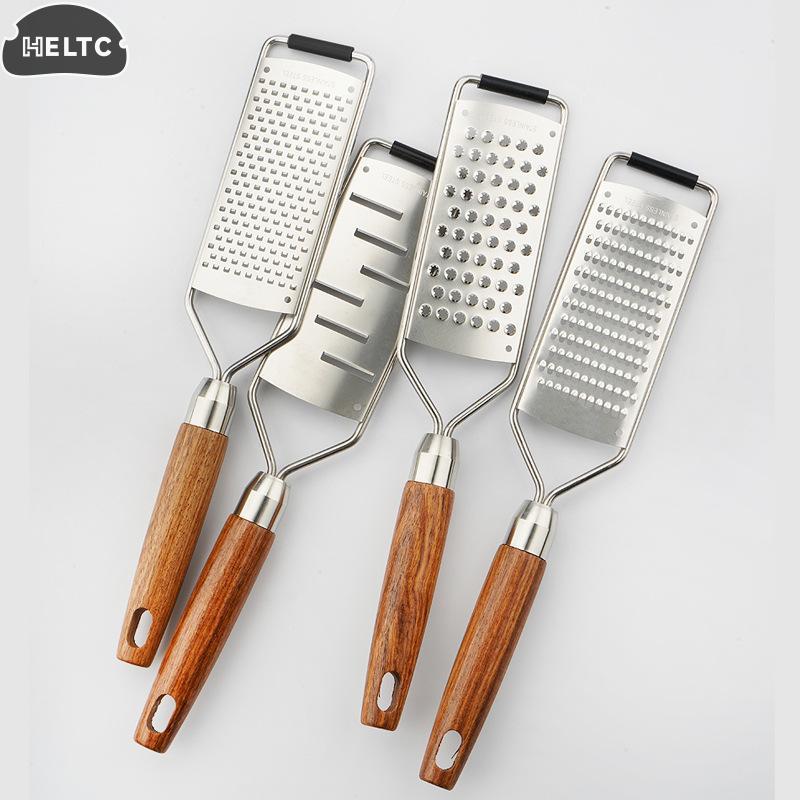 Vegetable Fruit Tools Cheese Grater With Natural Wood Handle Stainless Steel Zester Grater Kitchen Citrus Zester Tool For Ginger