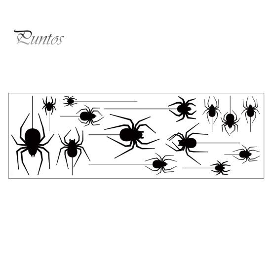 Window Clings Halloween Spider Static Cling, Black Silhouette Glass Wall Sticker, No Residue Self-Adhesive Decal Spooky Decal, Decor for Home