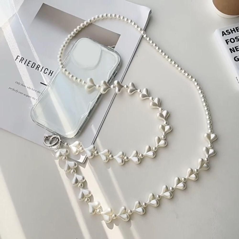 Crossbody Mobile Phone Chain Long Cellphone Lanyard Fashion Beads Phone Strap  Girls