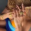 Stainless Steel Starfish Ring Gold Color Stainless Steel Jewelry Ocean Style Ring  Hand Jewelry