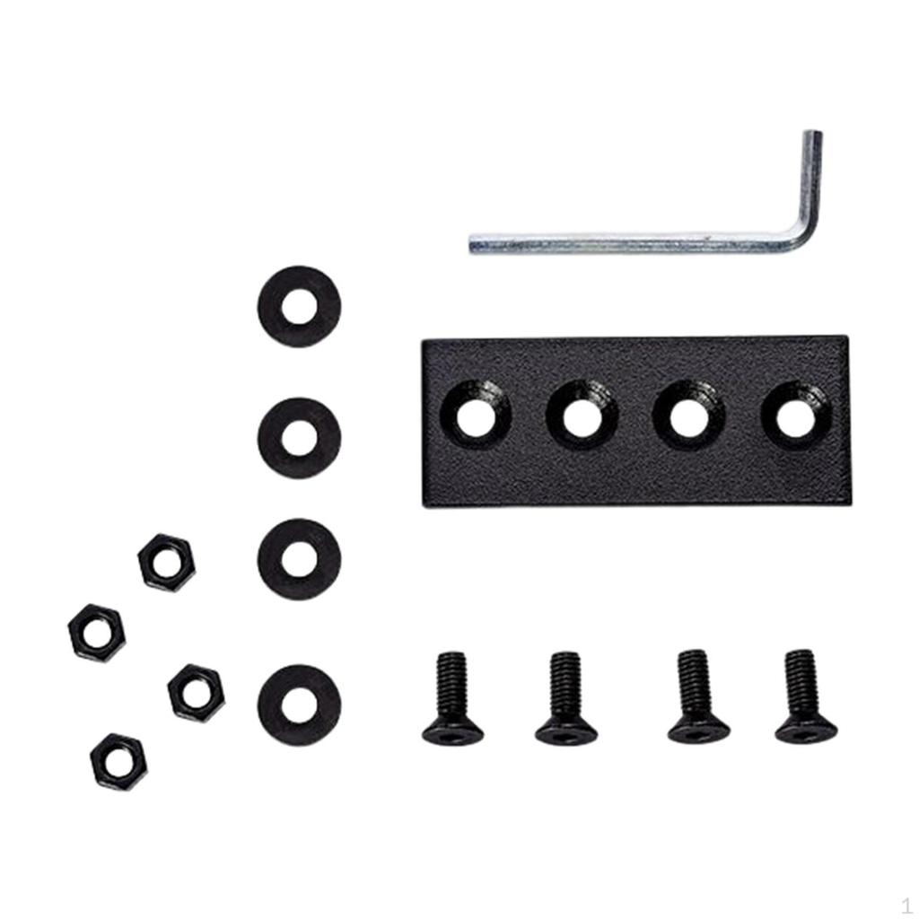 Sliding Barn Door Kit, Track Connector Plate with Screws, Durable Black Metal Heavy Duty Tools