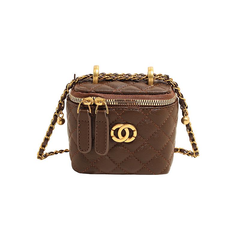 High-End Women's Diamond Pattern Crossbody Bag - Autumn/Winter Edition