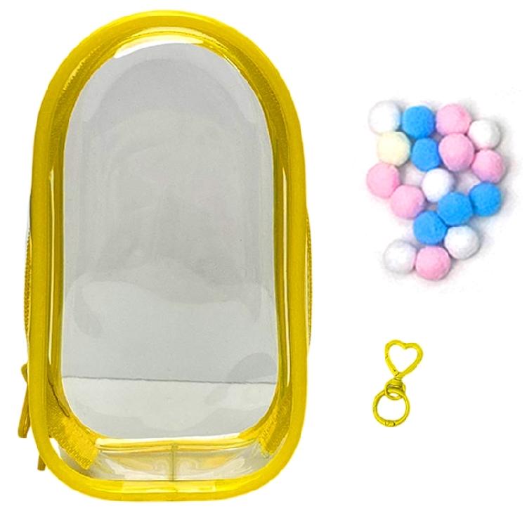 Protective Cover Acrylic Construction Protective Sleeve Featuring Shatterproof Acrylic Texture for Miniature Dolls жёлтый