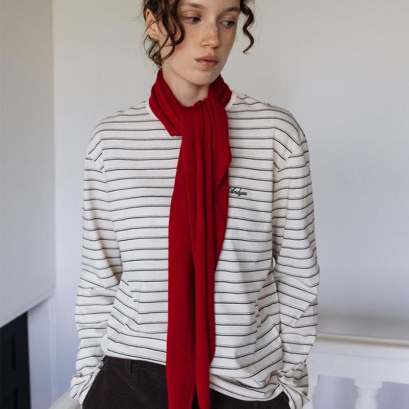 AND YOU Scallop Embroidery Detail Angora Scarf (4 Colors)_2FFUAF09