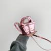 Fashion Design Patent Leather Bucket Bag Korean Popular New Mini Crossbody Bag Women's Casual Bright Surface Shoulder Handbag