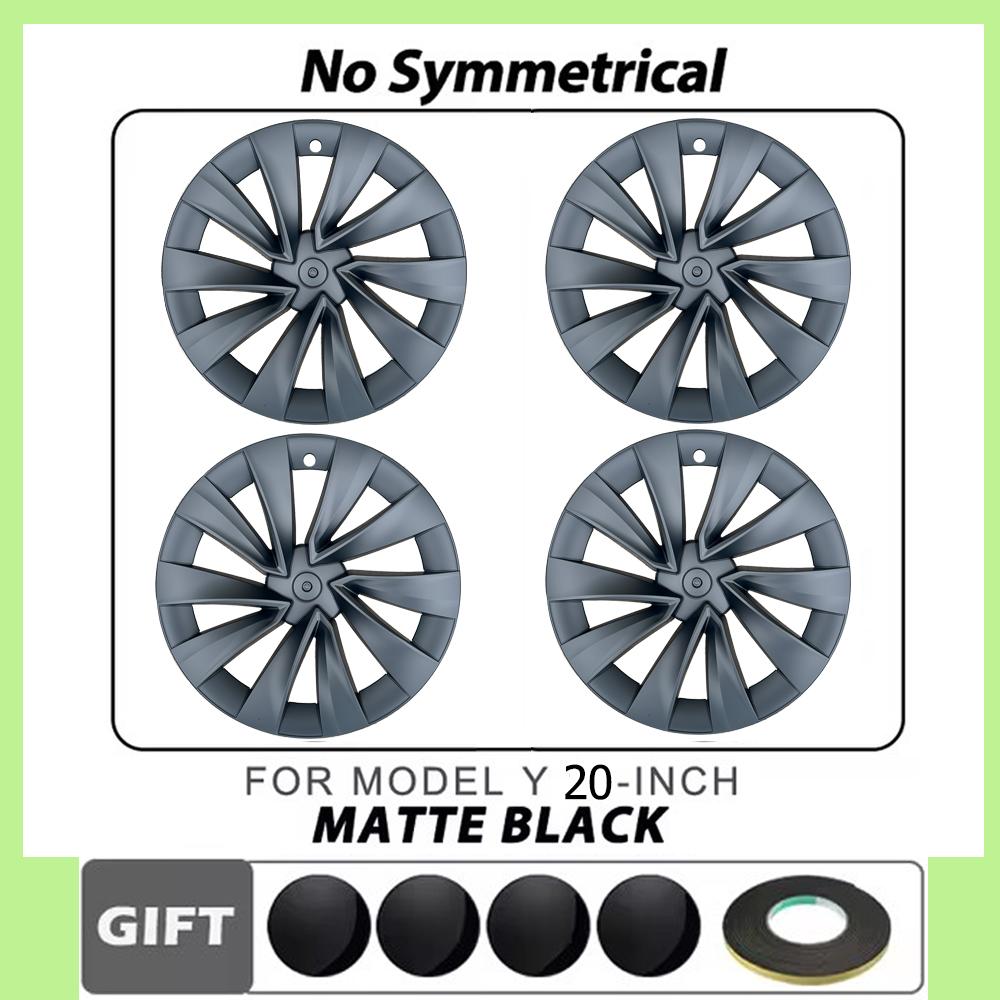 Wheel Covers for 4pcs Model Y Juniper 2025 Wheel Cover 20 Inch Wheel Trim Covers Tesla Accessories Wheel Rim Protector Cover Model Y Juniper&19-Inch&2025