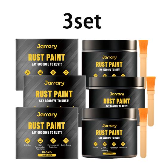 Jarrary multi-purpose black maintenance paint, simple brushing, furniture, metal, daily protective equipment 1set