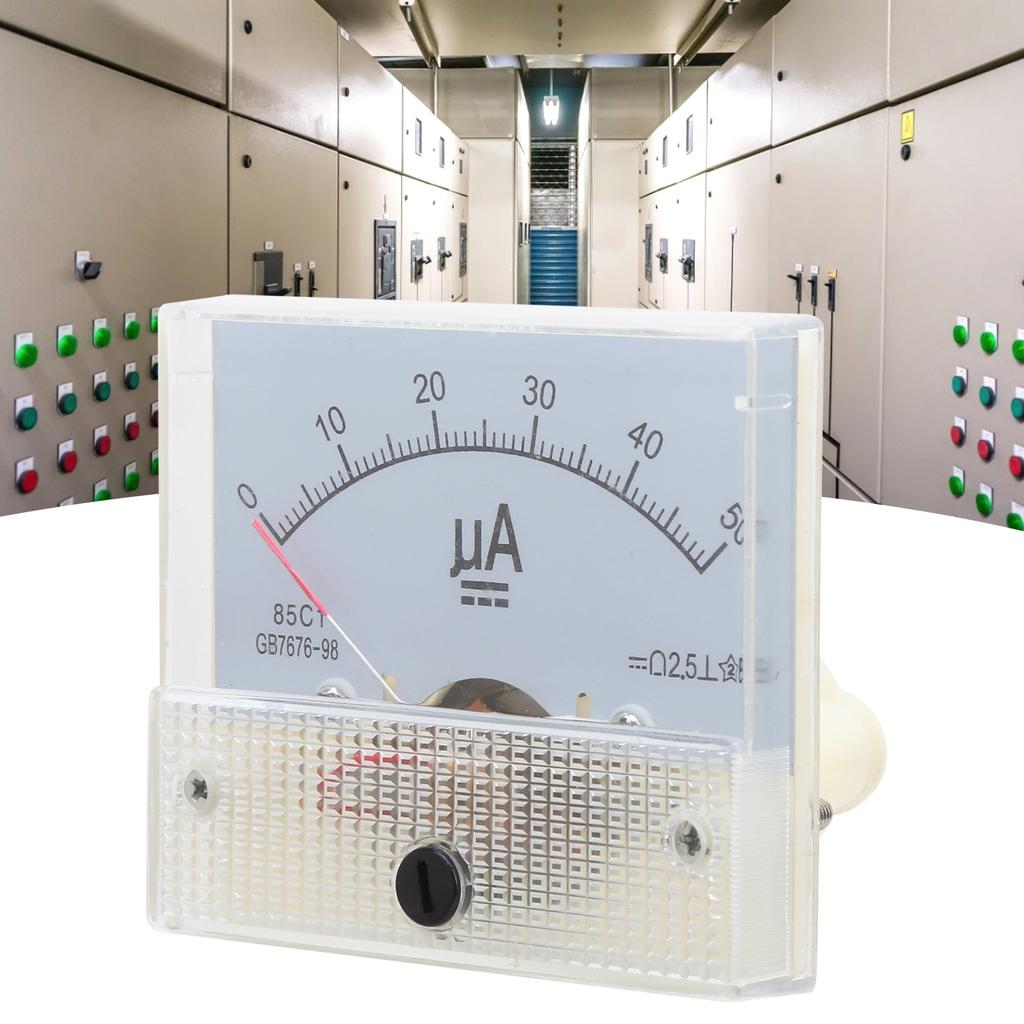 85C1 DC0 50UA Pointer DC Ammeter Head Ampere Meter Line Circuit Measuring Device