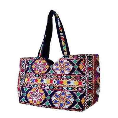 Mehrfarbige Rajasthani Matka-Handtasche für Damen
