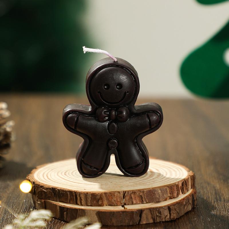 Christmas Decorations, Gingerbread Man Scented Candles, Creative Shaped Souvenirs, Tabletop Ornaments, Scented Wax