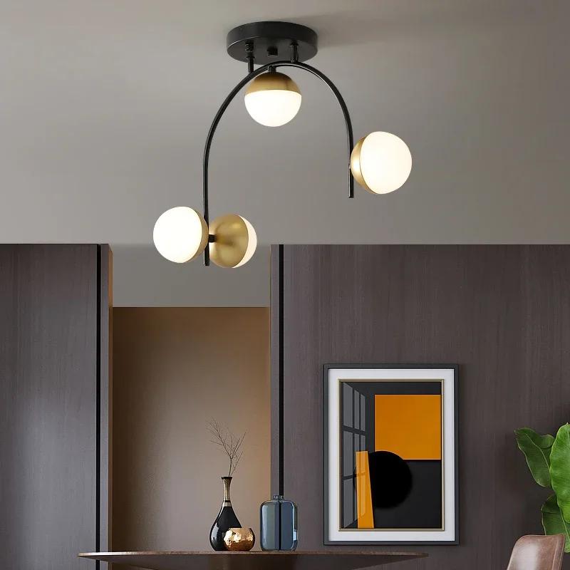 Modern Vintage Ceiling Light Led Design Living Dining Bedroom Kitchen Study Ceiling Light Black Gold Foyer Indoor House Light