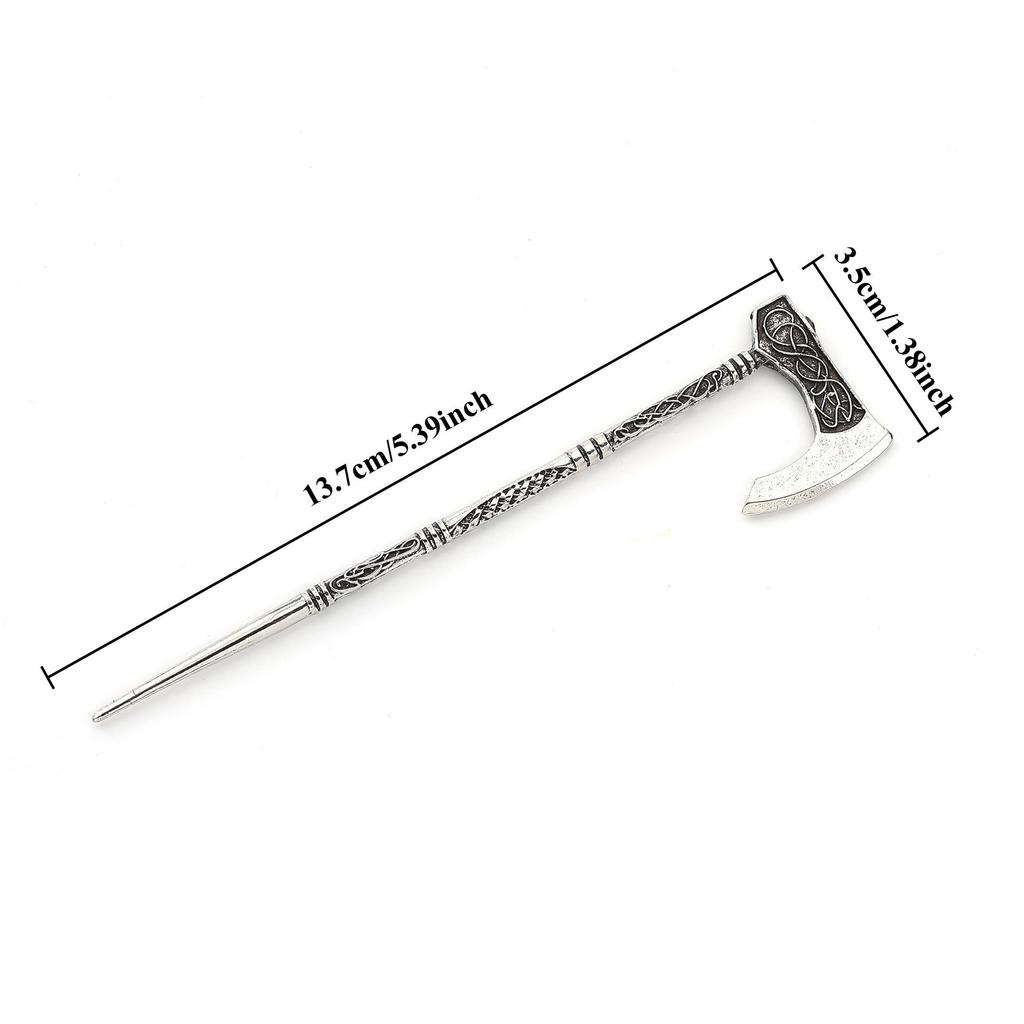 Viking Celtic Knot Battle Axe Hair Stick: Bold Norwegian Style Fashion Accessory