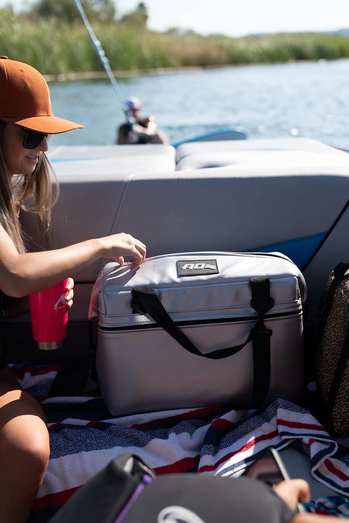 AO Coolers 12-Pack Carbon Soft Cooler, Silver, 11L, Stain-Resistant, Lightweight, Insulated Cooler BoxCold Bag for Outdoor Activities, Camping,