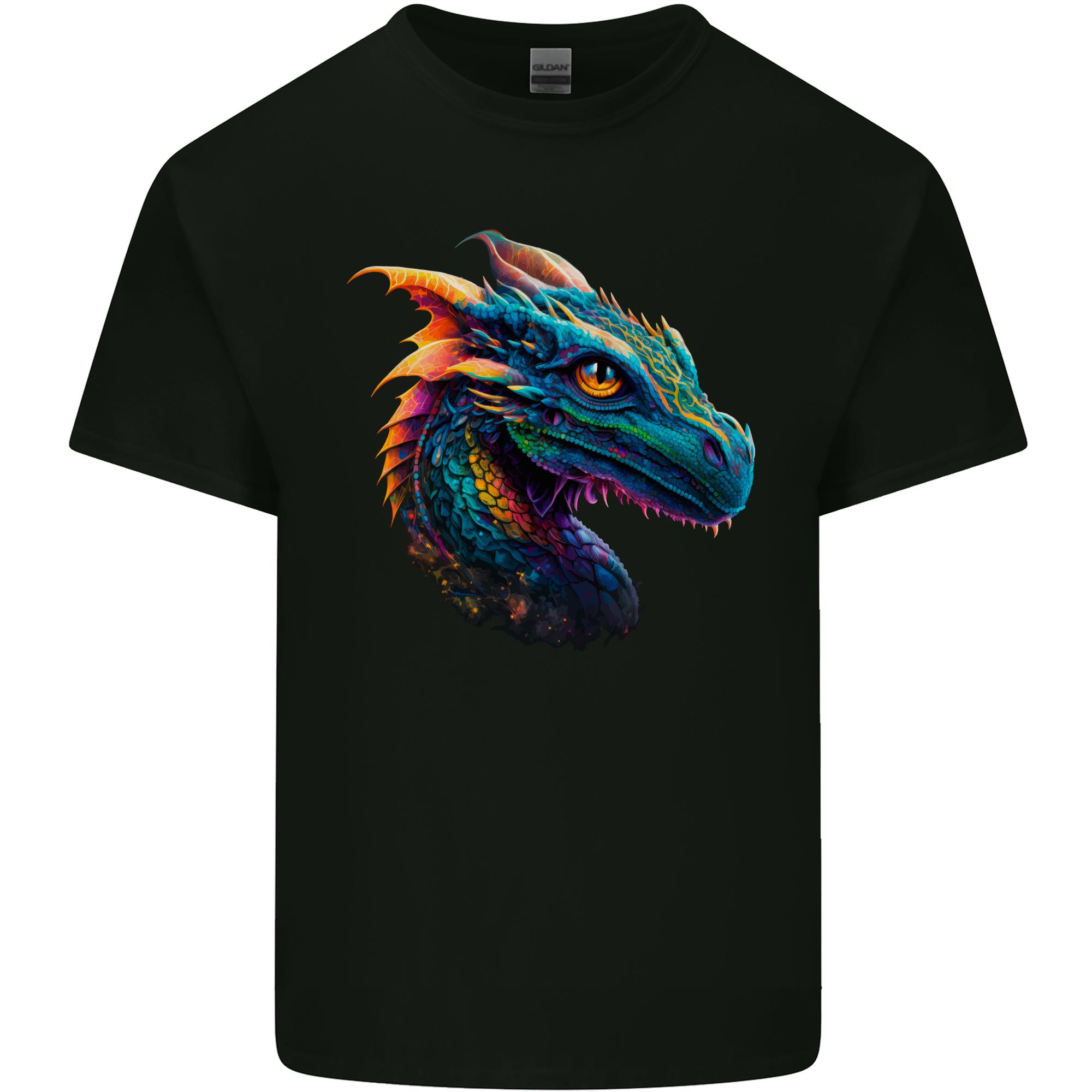 A Fantasy Colourful Dragon Unisexs Light Cotton TShirt S