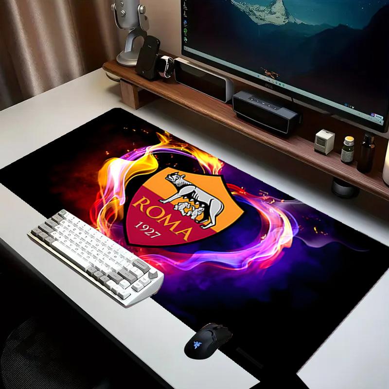 Roma Football Club Crest Mouse pad Office Desk Mat, Gaming Mouse Pad Mousepad, keyboard pad,Heavy-Duty Non-Slip Rubber Backing, Gift