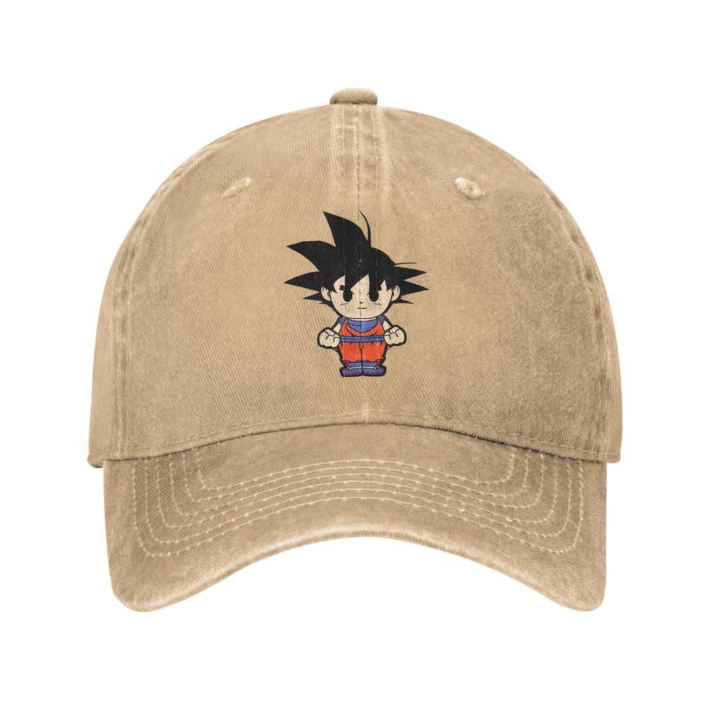 Son Goku Chibi Dragon Ball Baseball Cap Casual Distressed Denim Sun Cap Men Women Outdoor Summer Adjustable Fit Caps Hat