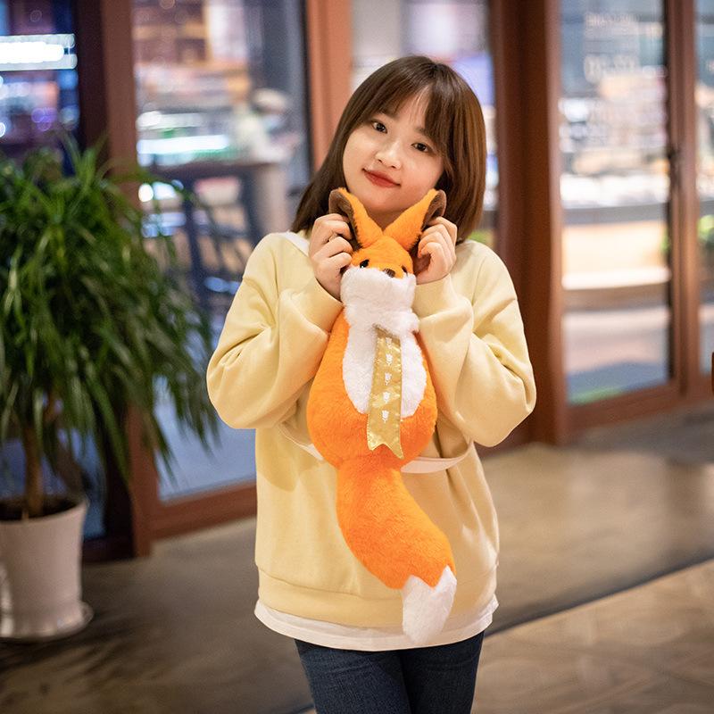Cute Animal Little Fox Bag Plush Toy Doll Girl Messenger Bag Shoulder Bag Portable Versatile Backpack
