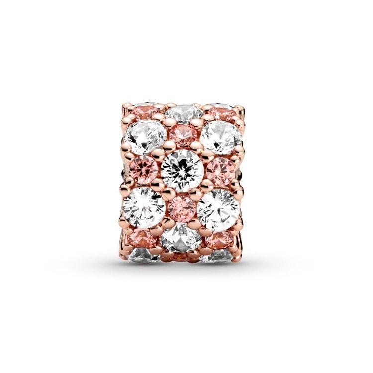 Pandora Transparent With Pink Sparkling Charm Women Jewelry 788487C01