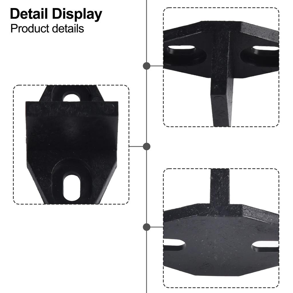 Tools Shock Stoppers Swing Stopper Wooden Door Sliding Door Stay Roller 2pcs 4.5*2*2cm Adjustable Barn Door Black