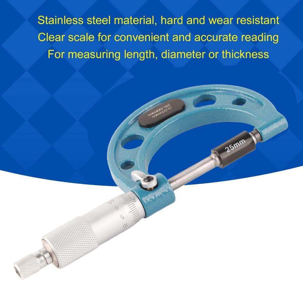 High Accuracy Thickness Measuring Tool 0.01mm Accuracy Outer Diameter Micrometer  For Machinists