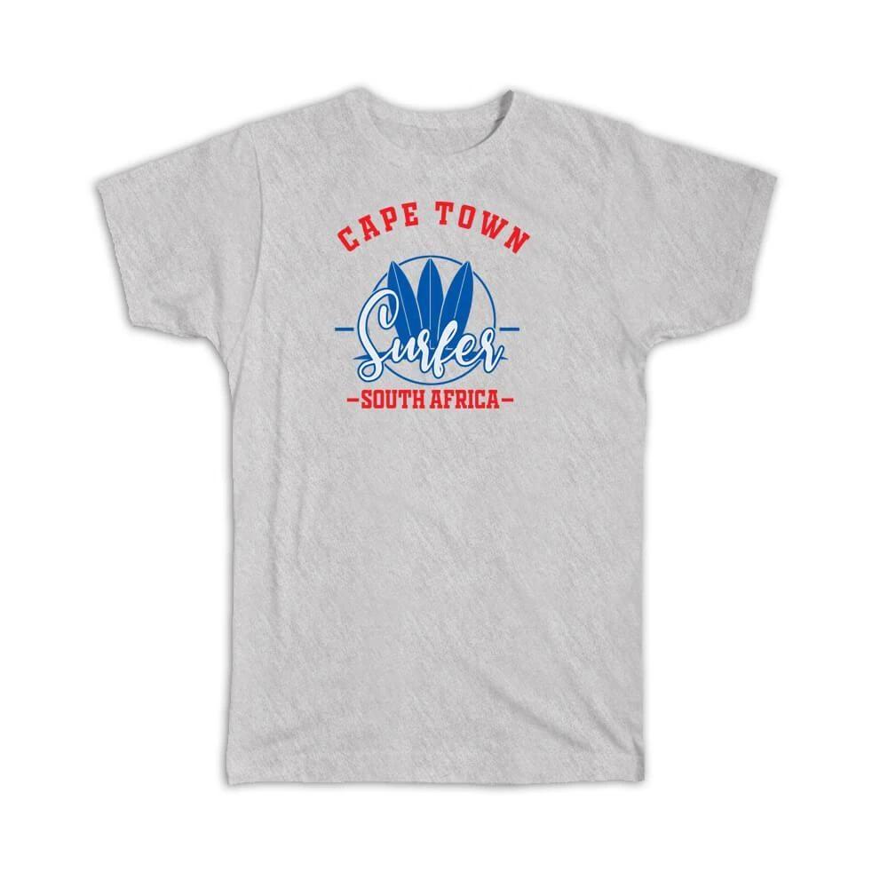Gift T-Shirt : Cape Town South Africa Surfer Tropical Souvenir Travel XL
