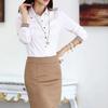 Shirt Turn-down Collar Slim Cotton Long Sleeve Collared Tops for Office