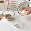 Advanced Pearl Rimmed Glass Bowl Creative Oatmeal Yogurt Bowl Breakfast Ice Cream Salad Bowl Glass Cutlery Kitchen Supplies Gift