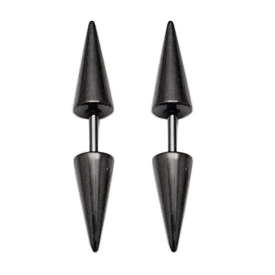 1 Pair Stud Earring Fine Workmanship Women Accessories Portable Unisex Double Rivet Spike Earrings for Pub