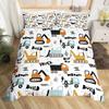 Truck Bedding Boy Cars Duvet Cover Set For Kids Girls Teens Freestyle Truck Decor Comforter Cover Blue Quilt Cover Bedding Decor