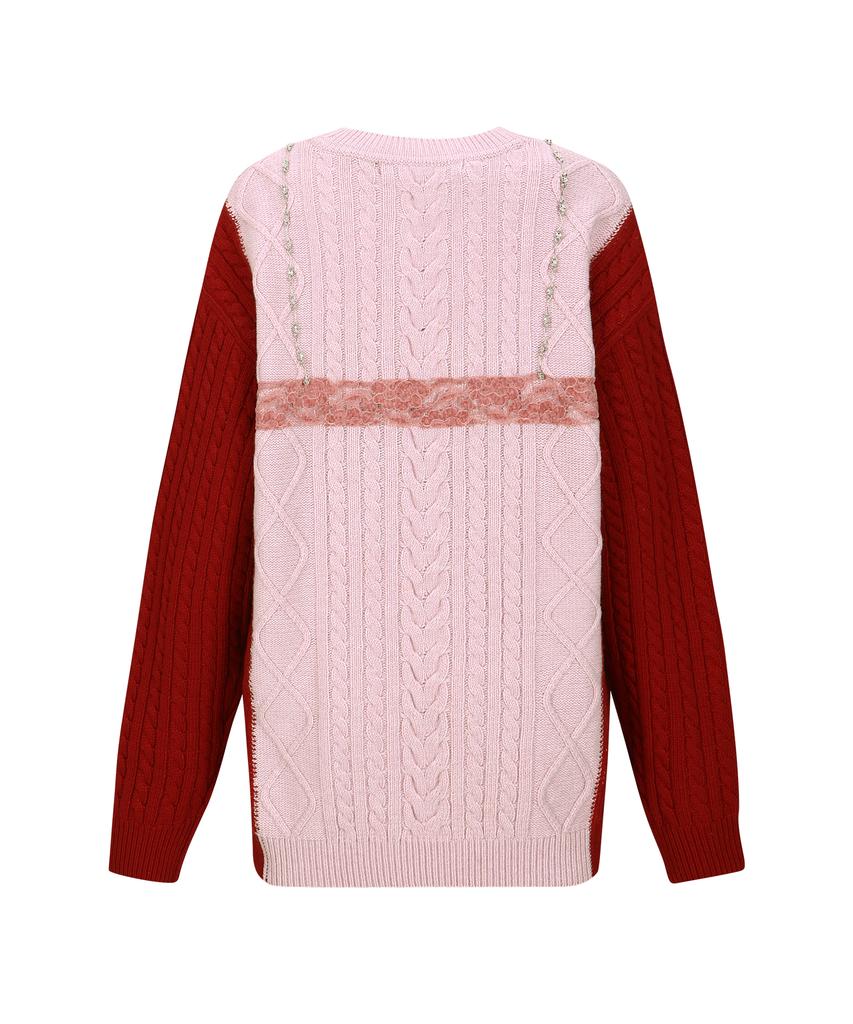 ADSB ANDERSSON BELL Lace Lingerie Boyfriend Fit Knit Atb1183W(Pink)