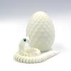 3D Printed Snake Egg Figurines with Moveable Parts, Anime Style Miniature Desktop Decor, Offices Home Ornament Gift
