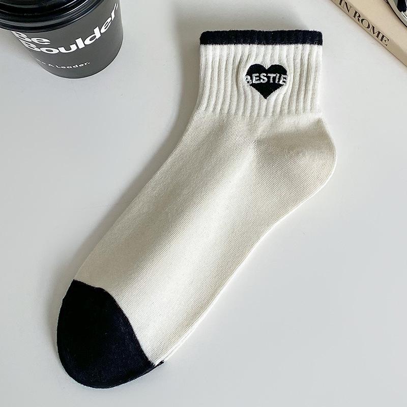 Calzini da Basket in Cotone Monocolore Stile Autunnale da Uomo - Calzini Zhuji Bianchi alla Moda