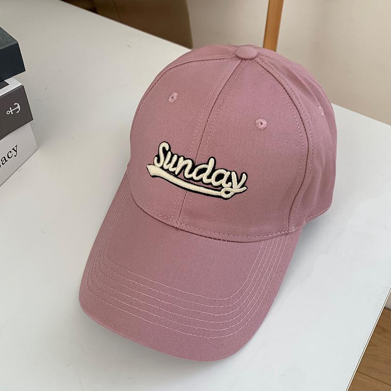 Womens Style Minimalist Cotton Baseball Cap With Letter Details And Adjustable Fit For Summer