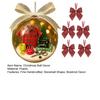 Christmas Ball Decoration Sewing Snowball Ornament Retro Sewing Machine Ribbon Transparent Ball Christmas Hanging Decor