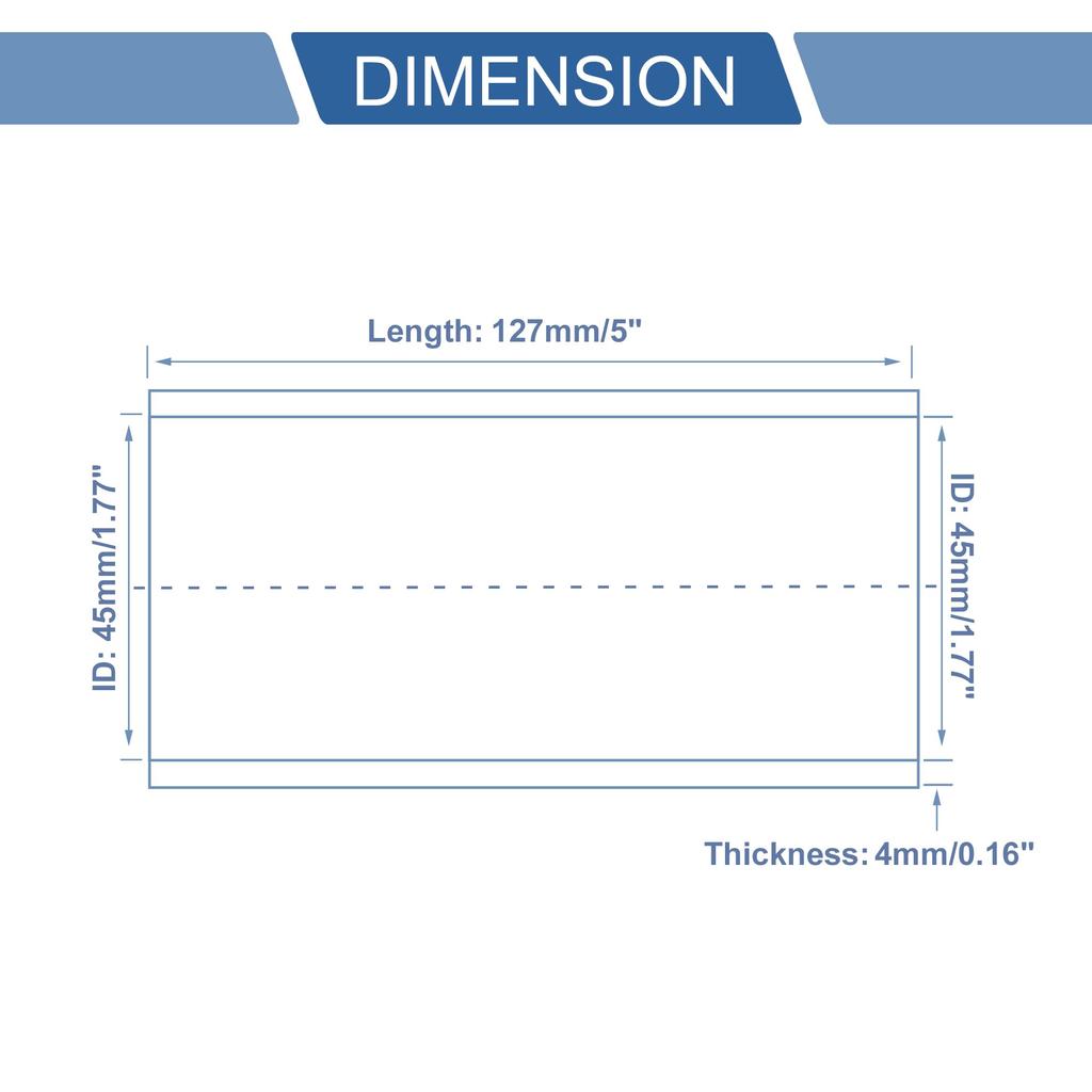 X AUTOHAUX 1pcs 45mm/1.77" Inner Diameter 127mm/5" Length 0 Degree Black Car Silicone Hose Hose Universal