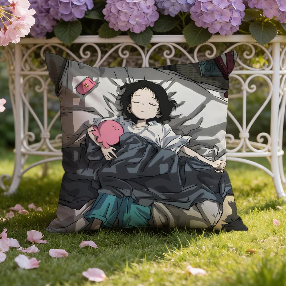 Cute Anime T-Takopi's Original Sin Cushion Cover Home & Car Dual-Scene Pillow Cover: Reversible for Premium Comfort
